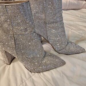Glittery ankle boots